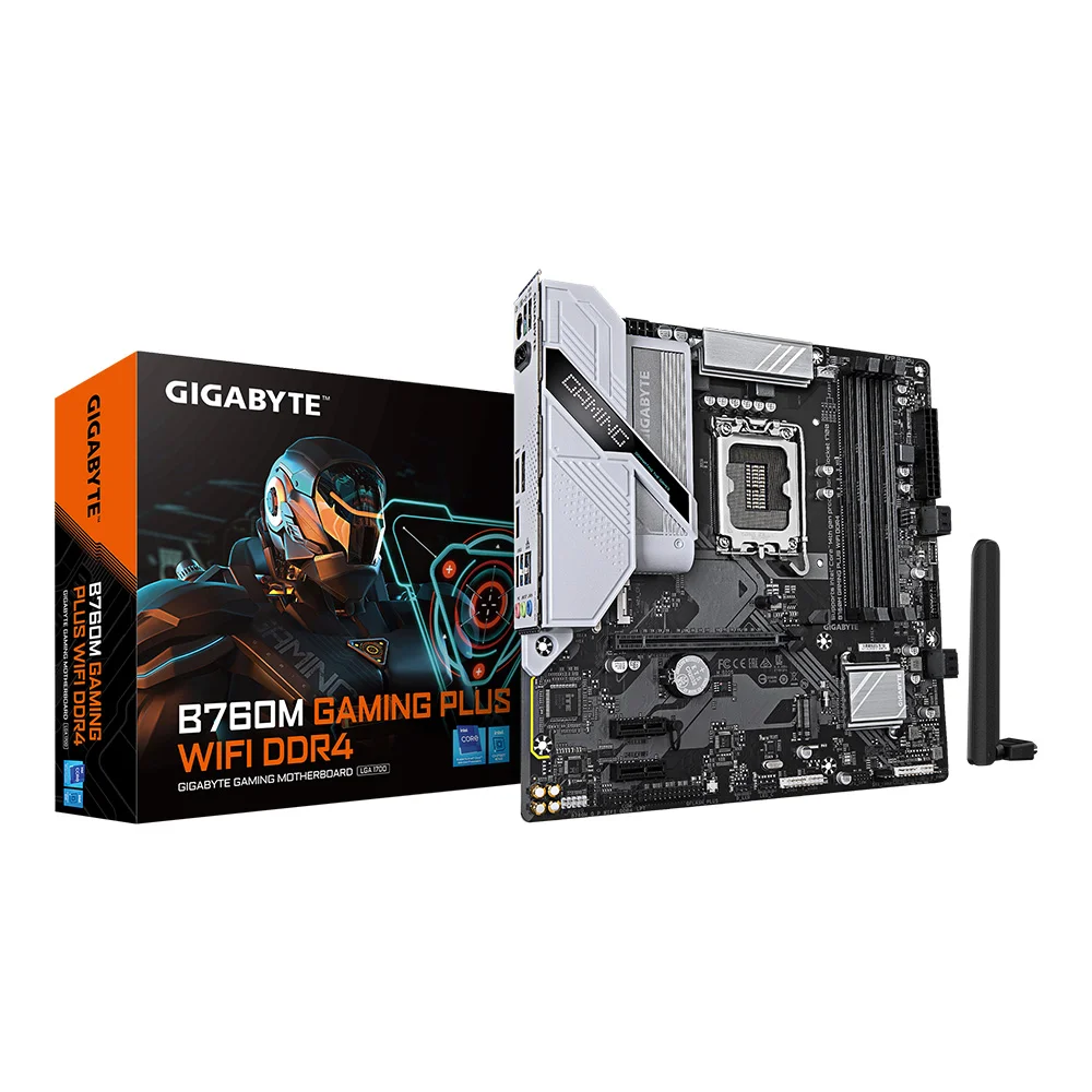 MAINBOARD (เมนบอร์ด) GIGABYTE B760M GAMING PLUS WIFI DDR4 (REV. 1.1) - INTEL SOCKET 1700 DDR4 MICRO-ATX - B - 01